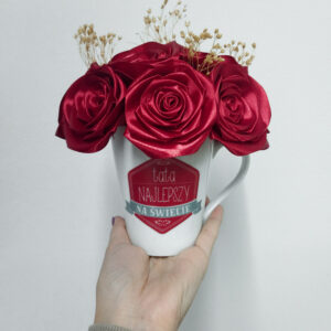 Kubek z kwiatami na Dzień Taty